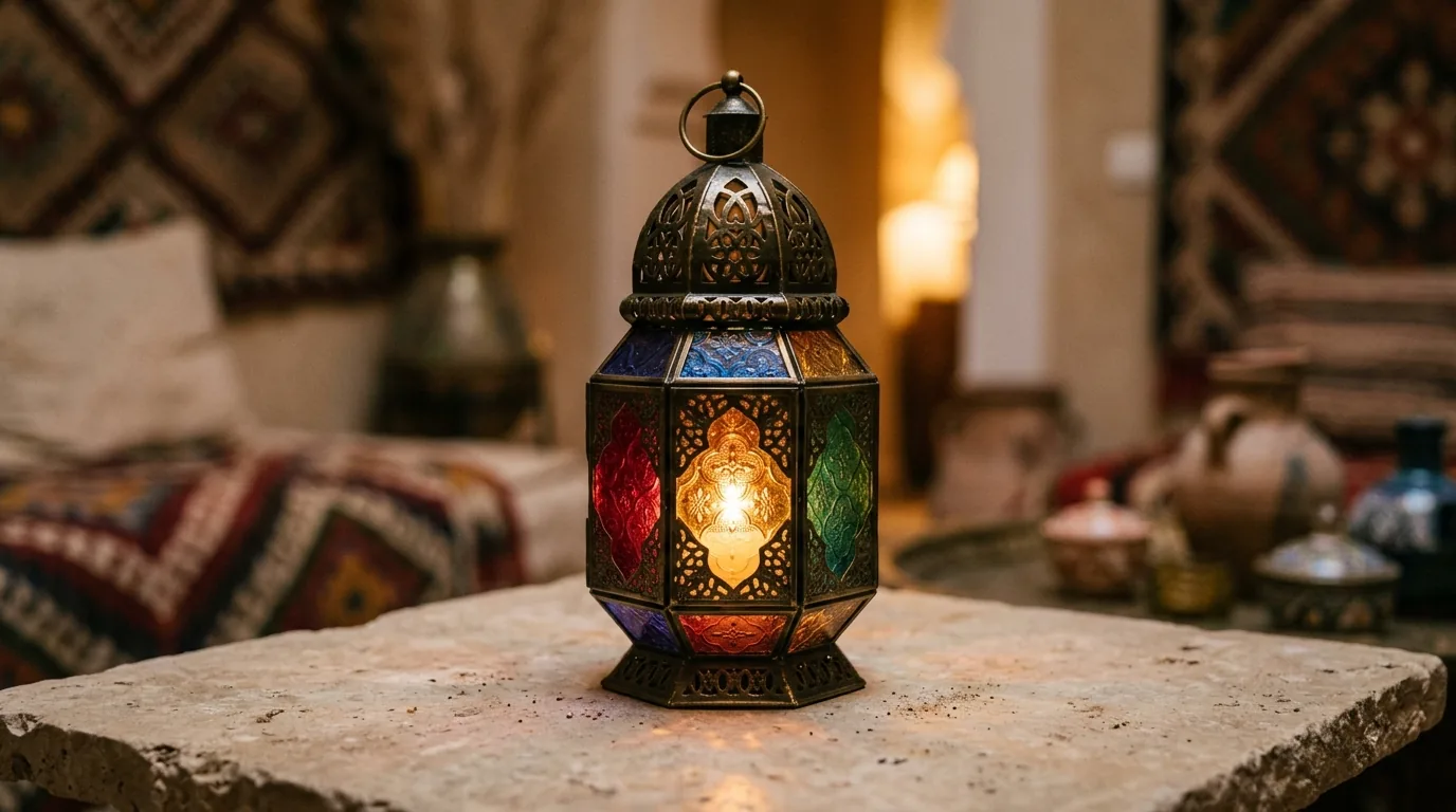 Coordinate lamp patterns with rug motifs